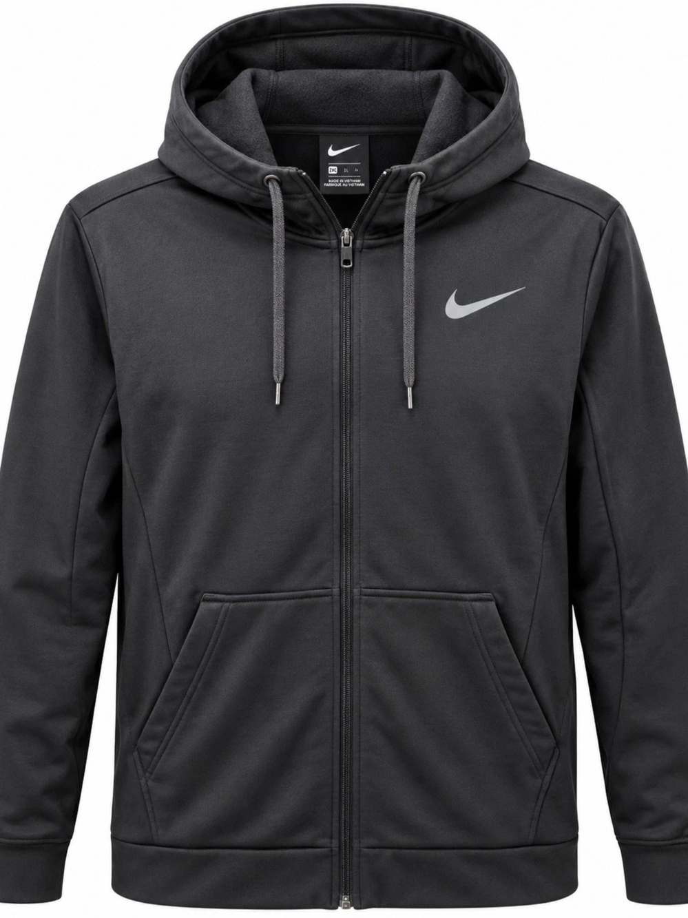 Nike Dark Charcoal Full‑Zip Hooded Performance Jacket